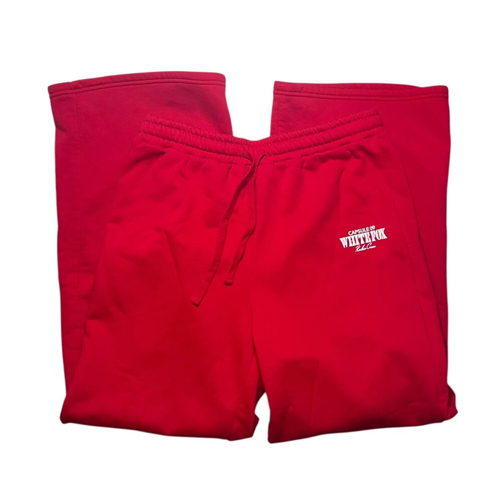 White Fox Boutique Capsule 9 Rodeo Crew Wide Leg Sweatpants Red Size XL